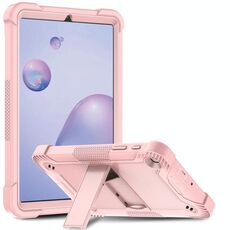 Per Samsung Galaxy Tab A 8,4 (2020) Custodia protettiva antiurto in silicone + PC con supporto (oro rosa)