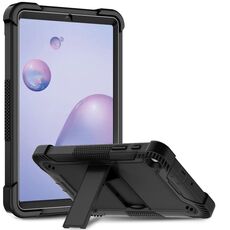 Per Samsung Galaxy Tab A 8.4 (2020) Custodia protettiva antiurto in silicone + PC con supporto (nero)