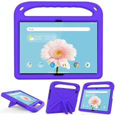 Per Lenovo Tab M10 TB-X505F & TB-X605F / P10 TB-X705F Maniglia portatile EVA antiurto antiurto anti-caduta custodia protettiva con porta triangolo (viola)