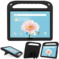 Per Lenovo M10 FHD REL TB-X605FC / TB-X605LC Maniglia portatile EVA antiurto antiurto anti-caduta custodia protettiva con supporto triangolo (nero)