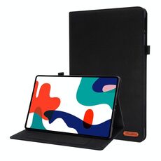 Per Huawei Matepad Pro 12.6 2021 orizzontale flip TPU + custodia protettiva in pelle PU in tessuto con clip per carta nome (nero)