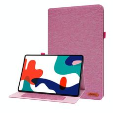 Per Huawei Matepad Pro 12.6 2021 flip orizzontale TPU + custodia protettiva in pelle PU in tessuto con clip per carta nome (rose rossa)
