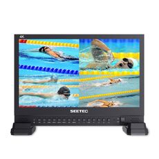 Seetec 4K156-9HSD 3840x2160 300 NITS Schermo IPS da 15,6 pollici HDMI 4K 3G-SDI Quattro schermo Split Monitor
