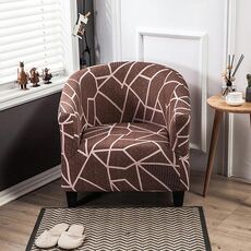 Coperchio del divano stampato a semicerchio singolo all-inclusive elastico (per sempre)