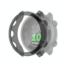 Per Garmin Forerunner 158/55 Mezza copertura Cassa protettiva in TPU scavata (nero trasparente)