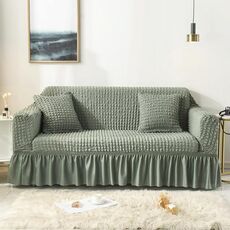 Soggiorno Stretch Copertura piena Gonna in stile Stile Cover, Dimensioni: DUBURE M 145-185CM (Green di un colore)