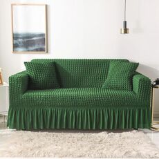 Soggiorno Stretch Copertura completa Gonna in stile Stile Cover, Dimensioni: DUBURE M 145-185CM (Green di lusso a un colore)