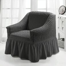 Four Seasons Universal Elastic Coverage Gonna Style Style Sofà Cover, Dimensioni: single s 90-140cm (grigio scuro a un colore)