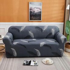 Doppio sedile Soggiorno Four Seasons Elastic Copertura completa Cover antiscivolo Cover, Dimensioni: 145 x 185 cm (piuma grigia)