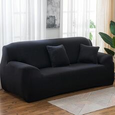Four Seasons Colour Solid Cover Elastico Copertura antiscivolo Cover (nero)