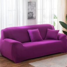 Four Seasons Solid Color Elastic Coverage Pieno Copertura antiscivolo Cover (Red Purple)