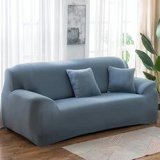 Four Seasons Solid Color Elastic Coverage Pieno Copertura antiscivolo Cover (grigio blu)