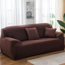 Four Seasons Solid Color Cover Elastico Pieno Copertura antiscivolo Cover (caffè)