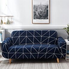 Double Seat Four Seasons Printing Full Coverage Elastic Non-slip Sofa Cover(Inextricably Linked)