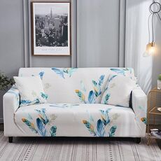 Double Seat Four Seasons Printing Full Coverage Elastic Non-slip Sofa Cover(Wing)