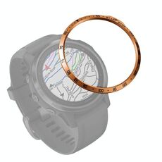 Per Garmin Fenix ​​6S / 6S PRO / 6S Zapphire Smart Watch anello di cornice in acciaio, una versione (lettera nera in oro rosa)