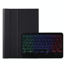 A0N5BS Ultra-sottile TRI-Color Retroilluminazione Struttura agnello agnello TPU Tastiera Bluetooth Tastiera in pelle con supporto per Xiaomi Pad 5/5 PRO (nero)