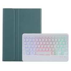 A0N5BS Ultra-sottile retroilluminazione tri-color retroilluminazione TPU TPU Tastiera Bluetooth Tastiera in pelle Custodia in pelle con supporto per Xiaomi Pad 5/5 Pro (verde scuro)