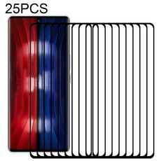 Per Vivo Iqoo 8 Pro 25 PCS 3D Bordo curvo a schermo intero Pellicola in vetro temperato (nero)