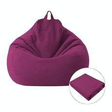 Lazy Sofa Bean Bag Sedia Copertura in tessuto, Dimensioni: 100 x 120 cm (viola)