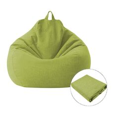 Lazy Sofa Bean Bag Sedia Cover in tessuto, Dimensioni: 100 x 120 cm (verde)
