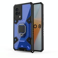 Per vivo Iqoo 8 Space PC + custodia antiurto TPU con porta ad anello (blu)