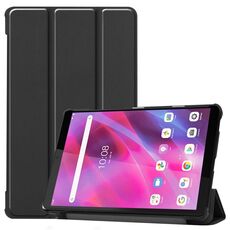 Per Lenovo Tab M8 3rd Gen Struttura custer Caso in pelle a flip orizzontale con supporto a tre pieghevole (nero)