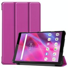 Per Lenovo Tab M8 3rd Gen Struttura custer Custodia in pelle flip orizzontale con supporto a tre pieghevoli (viola)