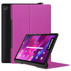 Per Lenovo Yoga Tab 11 Custer trama orizzontale flip custodia in pelle PU con supporto e sleep / wake-up funzione (viola)