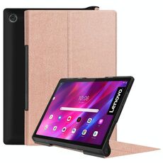 Per Lenovo Yoga TAB 11 Custer trama orizzontale flip custodia in pelle PU con supporto e sleep / wake-up funzione (oro rosa)