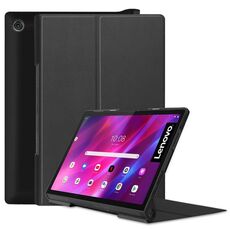 Per Lenovo Yoga Tab 11 Custer trama orizzontale flip custodia in pelle PU con supporto e sleep / wake-up funzione (nero)