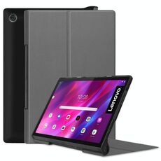 Per Lenovo Yoga Tab 11 custer trama orizzontale flip custodia in pelle PU con supporto e sleep / wake-up funzione (grigio)