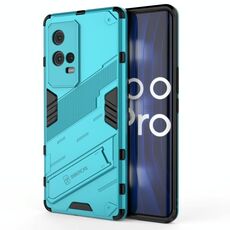 Per vivo Iqoo 8 Pro Punk Armor 2 in 1 PC + custodia antiurto TPU con supporto invisibile (blu)