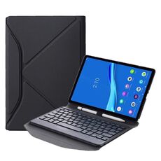 BM10 Diamond Texture Bluetooth Bluetooth Bluetooth Custodia in pelle con slot a penna e supporto posteriore triangolare per Lenovo Smart Tab M10 HPD Plus TB-X606F 10.3 pollici (nero)