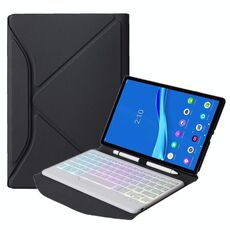 BM10S Retroilluminazione Edizione Diamond Texture Custodia in pelle Bluetooth Bluetooth con penna Slot & Triangolare Supporto posteriore per Lenovo Smart Tab M10 HPD Plus TB-X606F 10.3 pollici (Bianco Bianco)