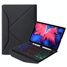 BM12S Retroilluminazione Edizione Diamond Texture Custodia in pelle Bluetooth Bluetooth con penna Slot & Triangolare Supporto posteriore per Lenovo Pad Plus 11 pollici TB-J607F / Tab P11 11 pollici TB-J606F (nero)