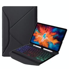 BM13S Retroilluminazione Edizione Diamond Texture Caso di pelle Bluetooth Bluetooth rimovibile con penna Slot & Triangolare Supporto posteriore per Lenovo Pad Pro 11.5 pollici 2021 TB-J716F / Tab P11 Pro 11,5 pollici TB-J706F (nero)