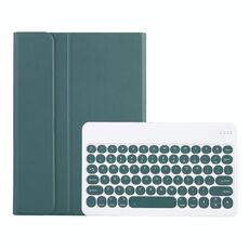 Y0N5 TPU Tablet Case Lambskin Texture Torro Turno Tastiera Bluetooth Caso della tavoletta in pelle con supporto per Xiaomi Pad 5/5 PRO (verde scuro + verde scuro)