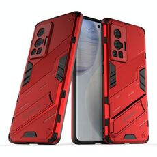 Per vivo X70 Pro Punk Armor 2 in 1 PC + custodia antiurto TPU con supporto invisibile (rosso)