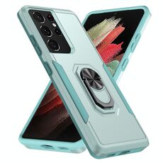Per Samsung Galay S21 Ultra 5G Pioneer Armor Heavy Duty PC + Custodia antiurto TPU con supporto (verde)