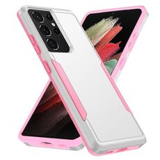 Per Samsung Galay S21 Ultra 5G Pioneer Armour Heavy Duty PC + Custodia antiurto TPU (bianco)