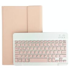 Per Lenovo Pad Tab P11 Pro 11.5 pollici TB-J706F LX115 Colore solido Staccabile Tasto quadrato Tastiera Bluetooth Custodia in pelle con supporto (rosa)