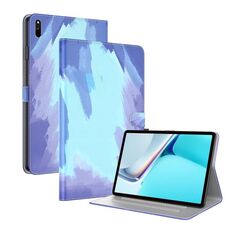 Per Huawei Matepad 11 (2021) Tensione acquerello motivo acquerello Sensazione di pelle MAGNETIC Horizontal flip custodia in pelle PU con supporto (blu)