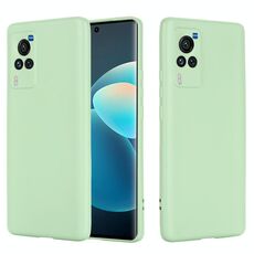 Per Vivo X60 Pro 5G versione estranea in silicone solido in silicone liquido antiurto copertura completa custodia protettiva (verde)