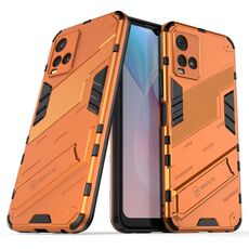 Per vivo Y21 Punk Armor 2 in 1 PC + custodia antiurto TPU con supporto invisibile (arancione)