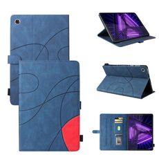 Per Lenovo TAB M10 PLUS TB-X606 10.3 pollici giuntura a doppia giunzione orizzontale flip custodia in pelle PU con titolare e slot per schede e slot per slot e sleep / wake-up funzione (blu)