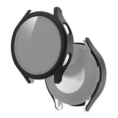 Per Samsung Galaxy Watch4 44mm PC smerigliato + custodia protettiva integrata in vetro temperato (nero)
