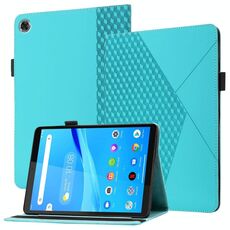 Per Lenovo TAB M8 HD 8505x Rhombus Skin Sent'annaltatura in pelle orizzontale in pelle flip con slot e supporto per carte (lago blu)
