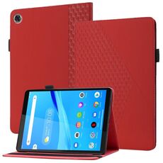 Per Lenovo TAB M8 HD 8505x Rhombus Skin Sent'anni a flip orizzontale Tablet custodia in pelle con slot e supporto per carte (rosso)