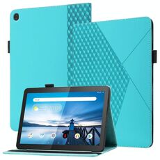Per Lenovo Tab M10 TB-X505F / X605F Rhombus Skinsel Sent'anni a flip in pelle orizzontale in pelle con slot e supporto per carte (lago blu)